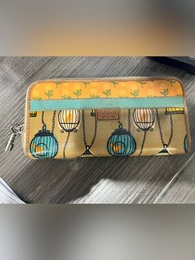 Fossil vintage Long zip key-per wallet